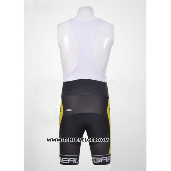 2011 Maillot Ciclismo Louis Garneau Noir et Jaune Manches Courtes et Cuissard